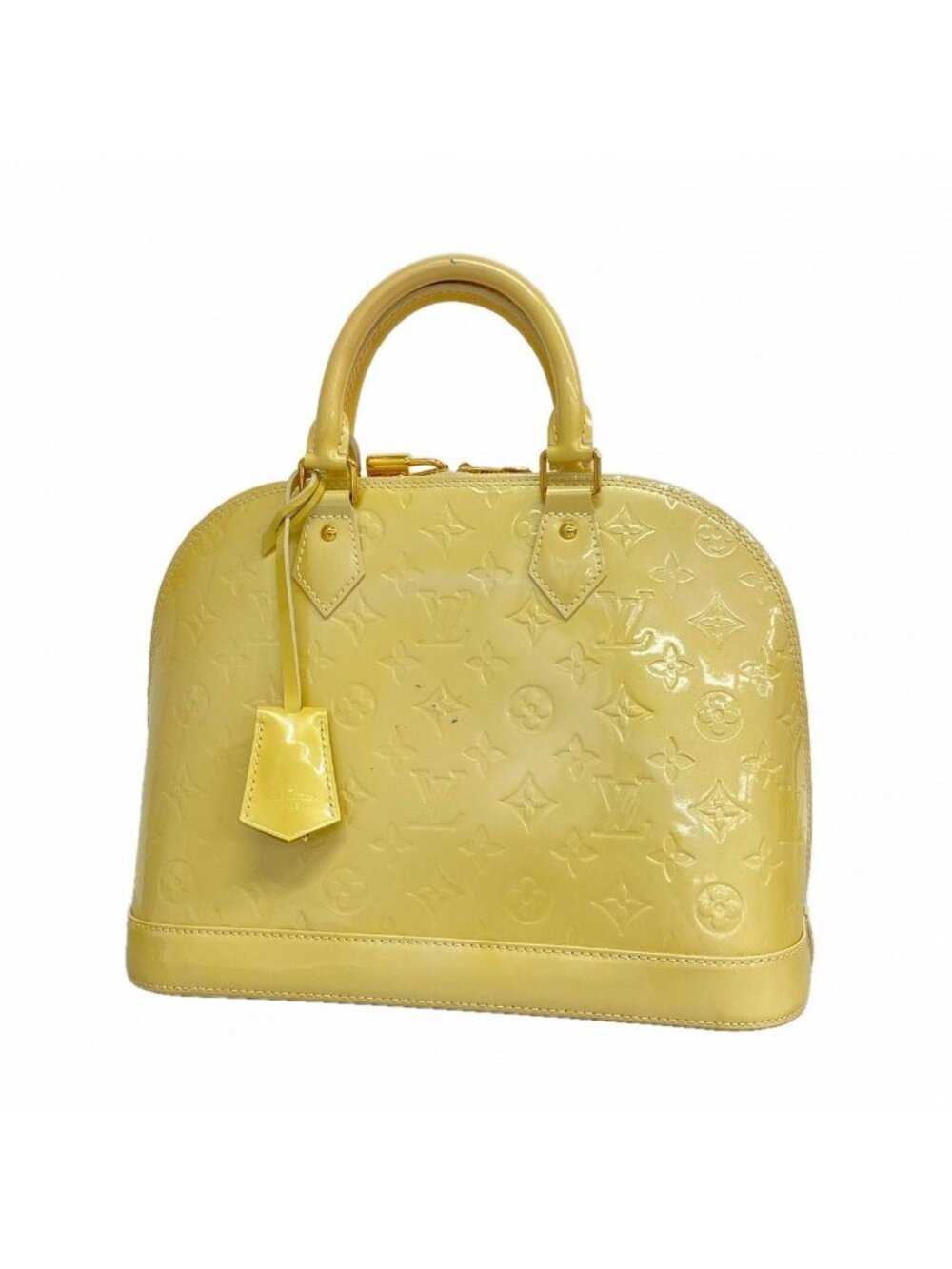 Louis Vuitton Handbag Vernis Alma PM Blanc Corail